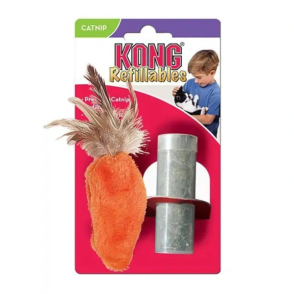 Kong Kattelegetøj Refillable Catnip Feather Top Carrot